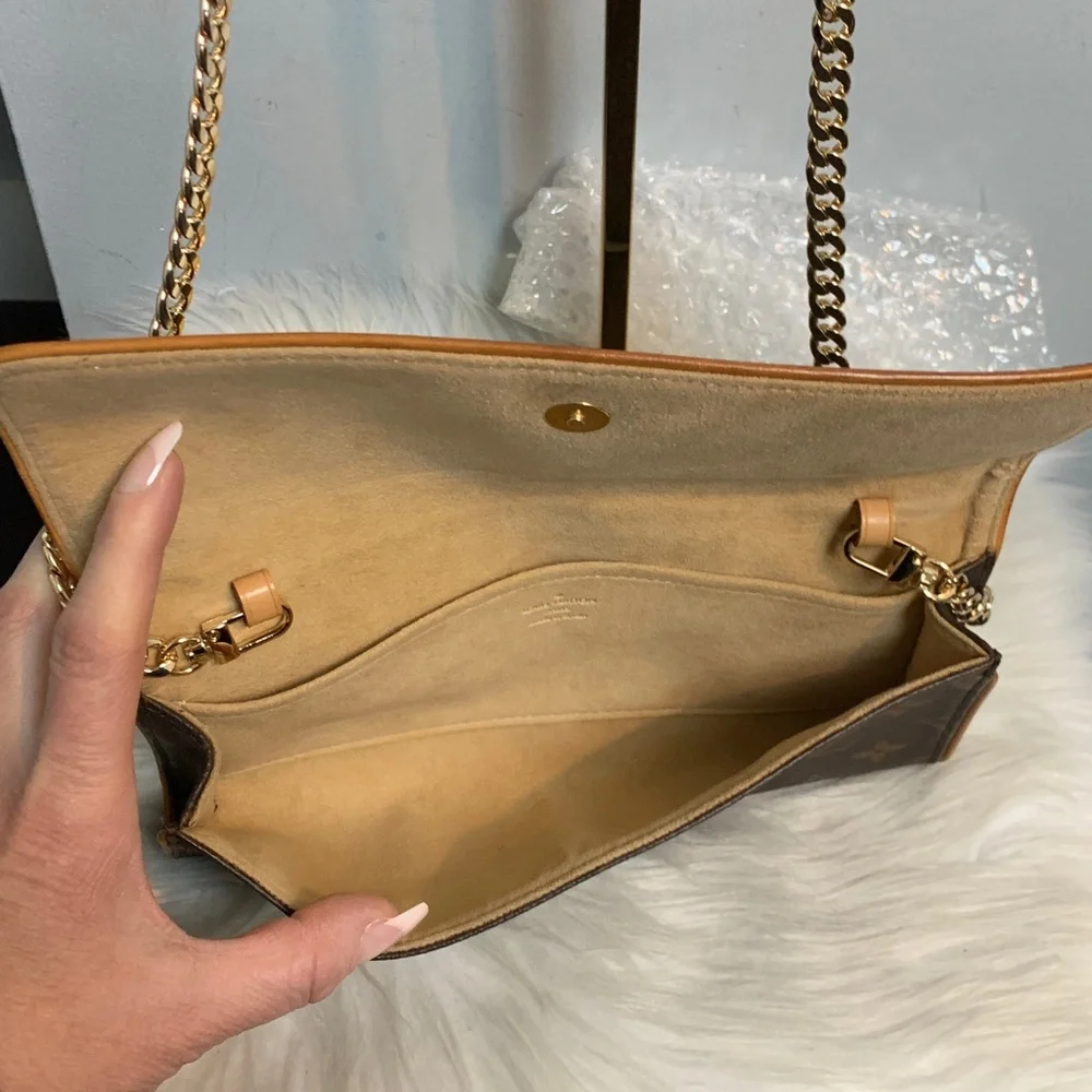 1999 authentic Louis Vuitton Twin Pochette GM crossbody w free chain - Picture 13 of 16